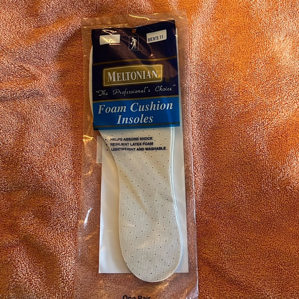 Men’s Foam Cushion Insoles Size 11 NWT